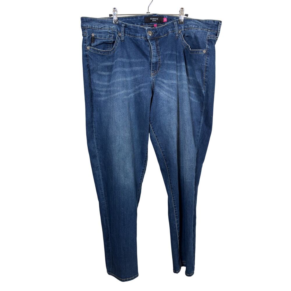 Torrid Curvy Skinny Jeans Womens 24 Blue Mid Rise Stretch Medium Wash